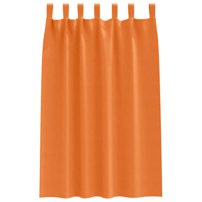 Blackout Curtains with Rings 2 pcs Bright Orange 175 x 140 cm