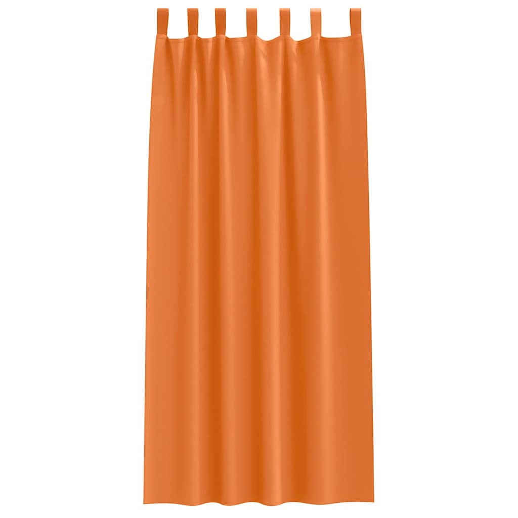 Blackout Curtains with Rings 2 pcs Bright Orange 225 x 140 cm