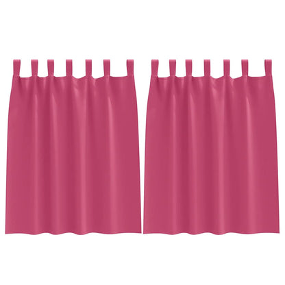 Blackout Curtains with Rings 2 pcs Bright Pink 140 x 140 cm