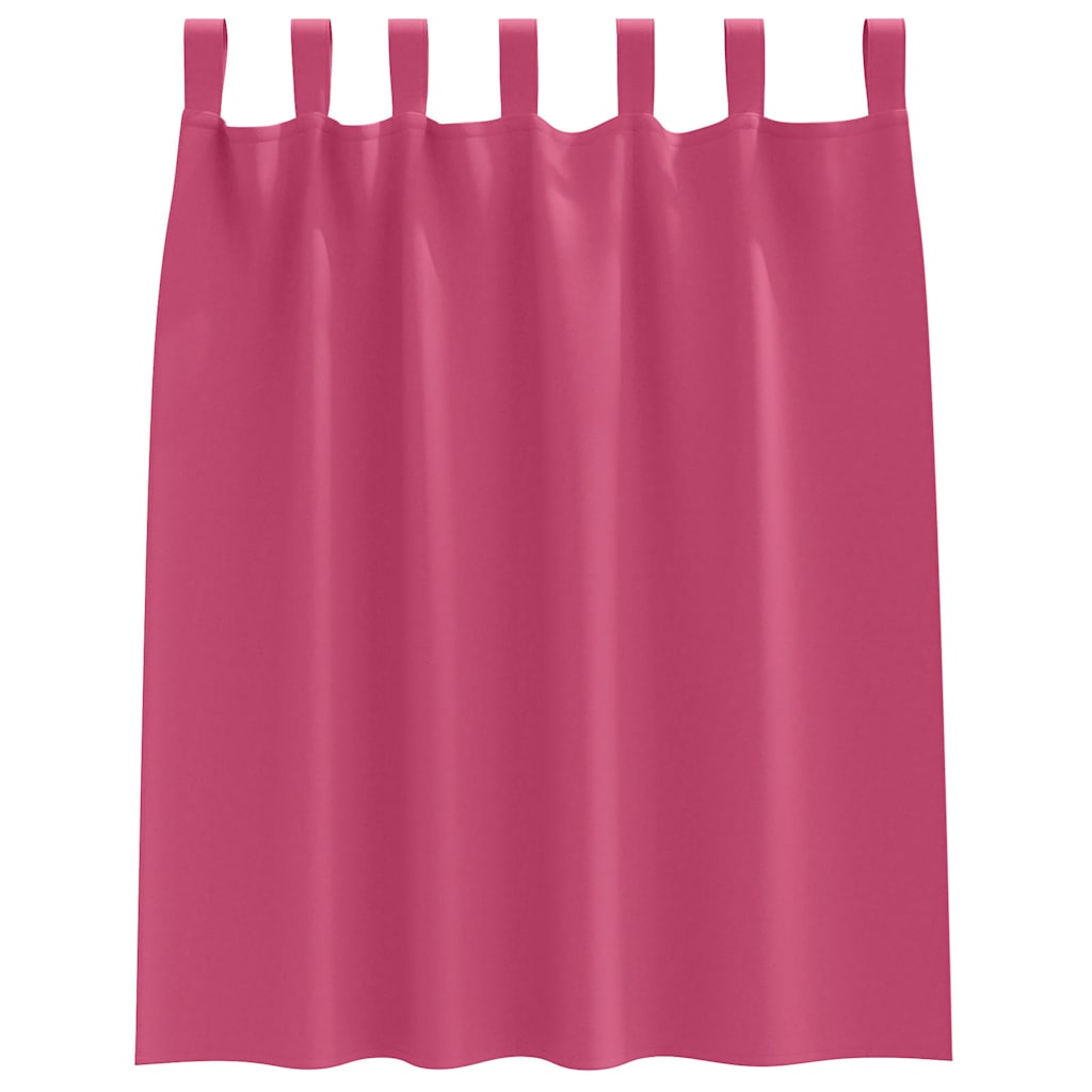 Blackout Curtains with Rings 2 pcs Bright Pink 140 x 140 cm