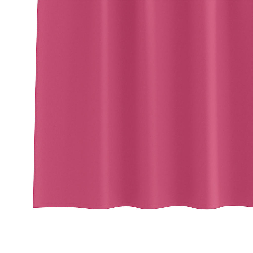 Blackout Curtains with Rings 2 pcs Bright Pink 175 x 140 cm
