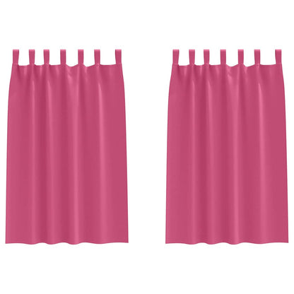 Blackout Curtains with Rings 2 pcs Bright Pink 175 x 140 cm