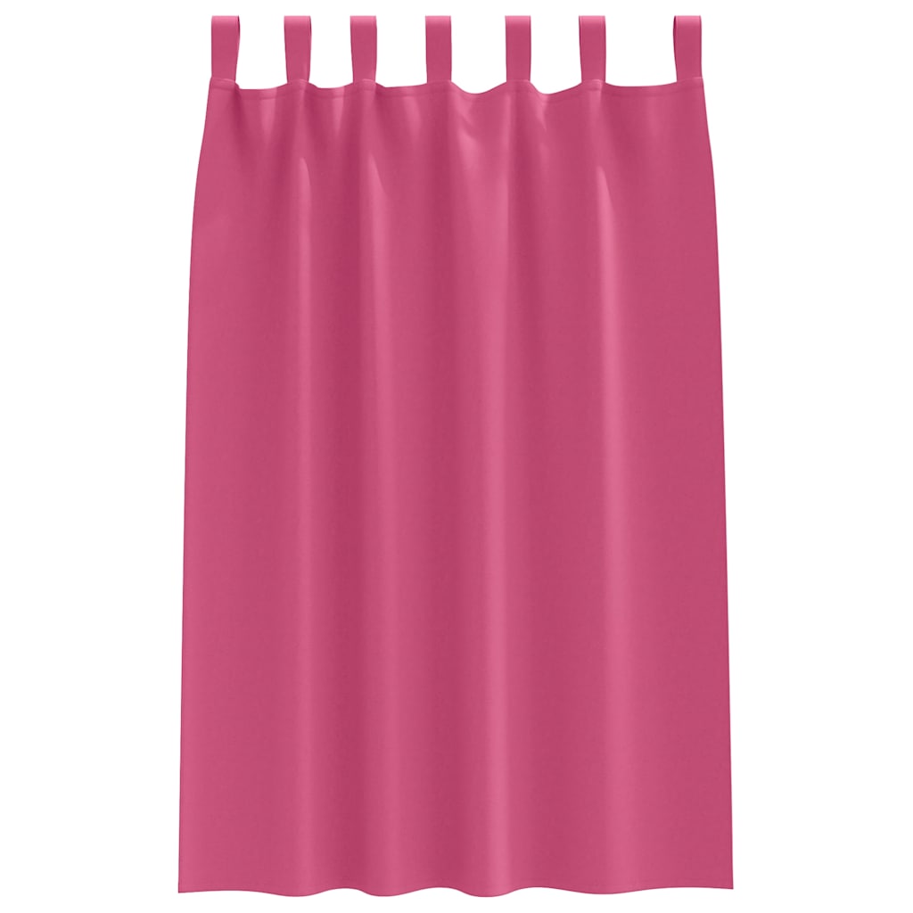 Blackout Curtains with Rings 2 pcs Bright Pink 175 x 140 cm