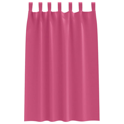 Blackout Curtains with Rings 2 pcs Bright Pink 175 x 140 cm