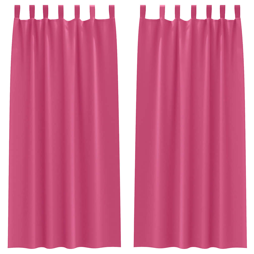 Blackout Curtains with Rings 2 pcs Bright Pink 245 x 140 cm