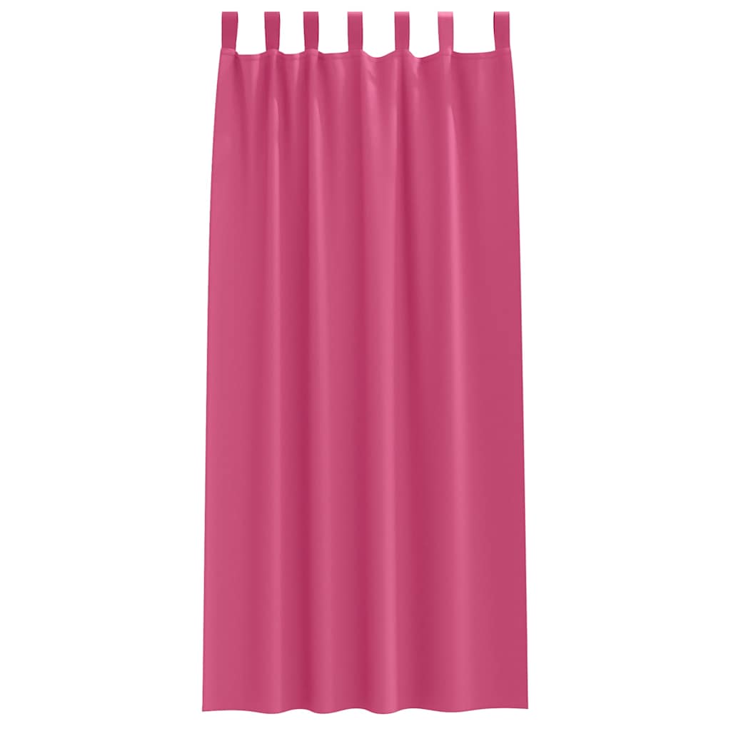 Blackout Curtains with Rings 2 pcs Bright Pink 245 x 140 cm