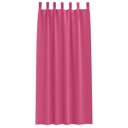 Blackout Curtains with Rings 2 pcs Bright Pink 260 x 140 cm