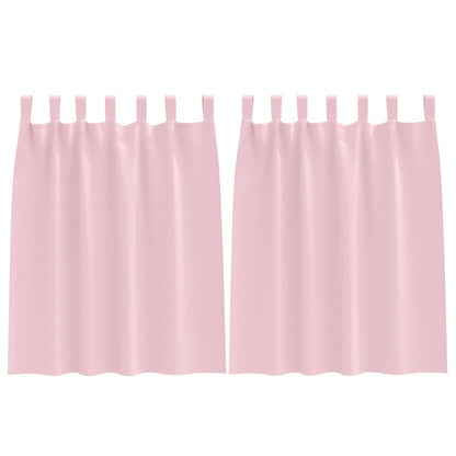 Blackout Curtains with Rings 2 pcs Baby Pink 140 x 140 cm