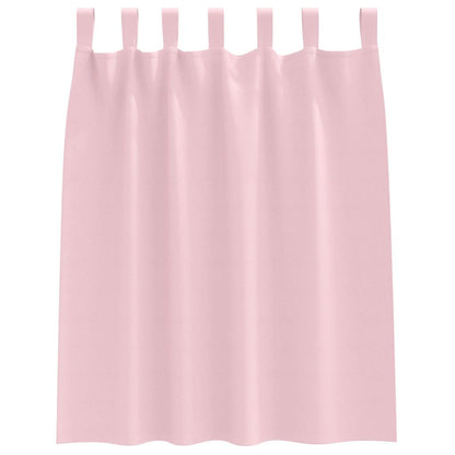 Blackout Curtains with Rings 2 pcs Baby Pink 140 x 140 cm