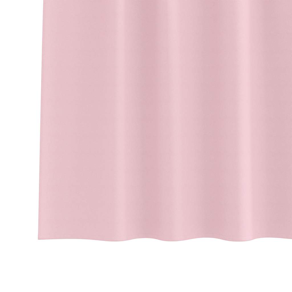 Blackout Curtains with Rings 2 pcs Baby Pink 175 x 140 cm