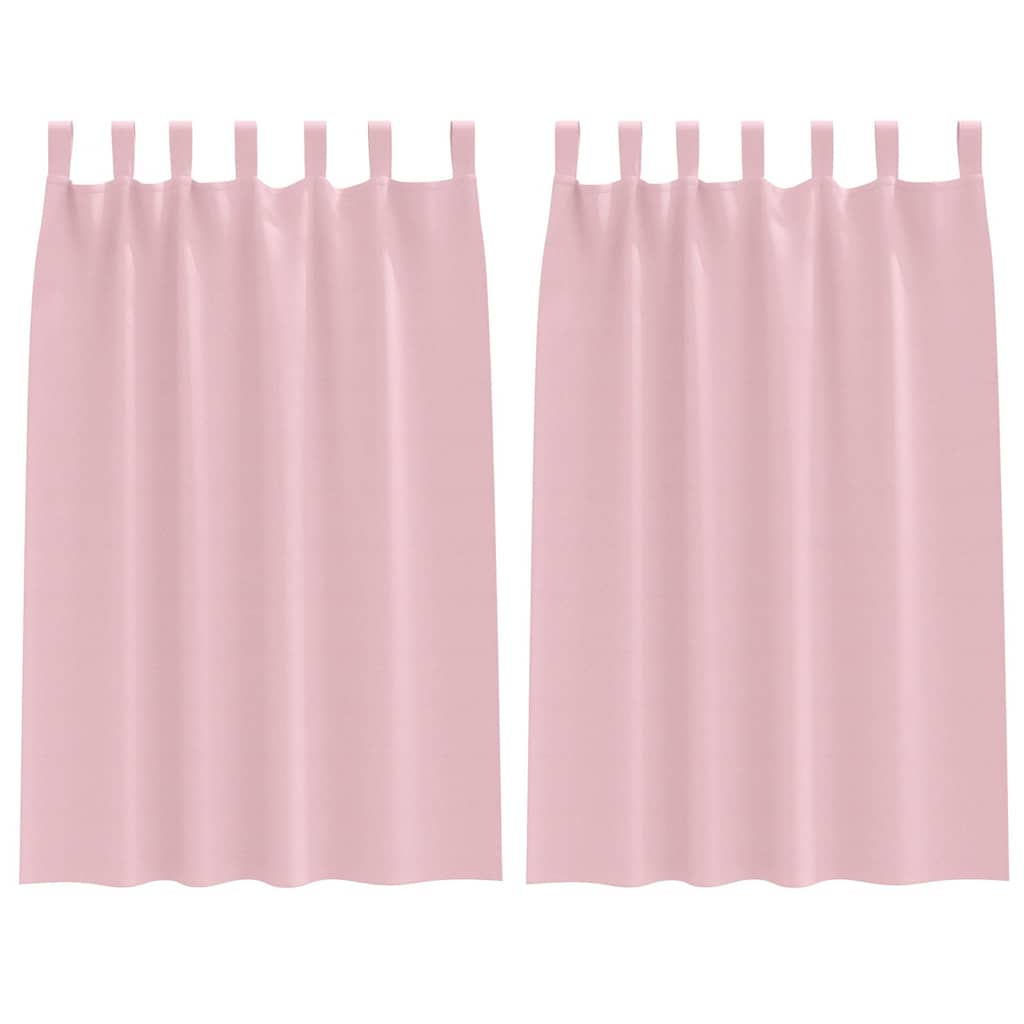 Blackout Curtains with Rings 2 pcs Baby Pink 175 x 140 cm