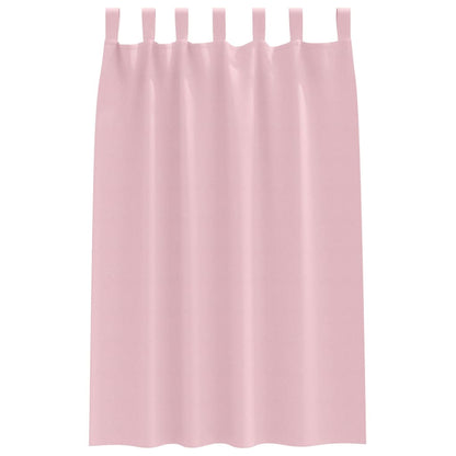Blackout Curtains with Rings 2 pcs Baby Pink 175 x 140 cm