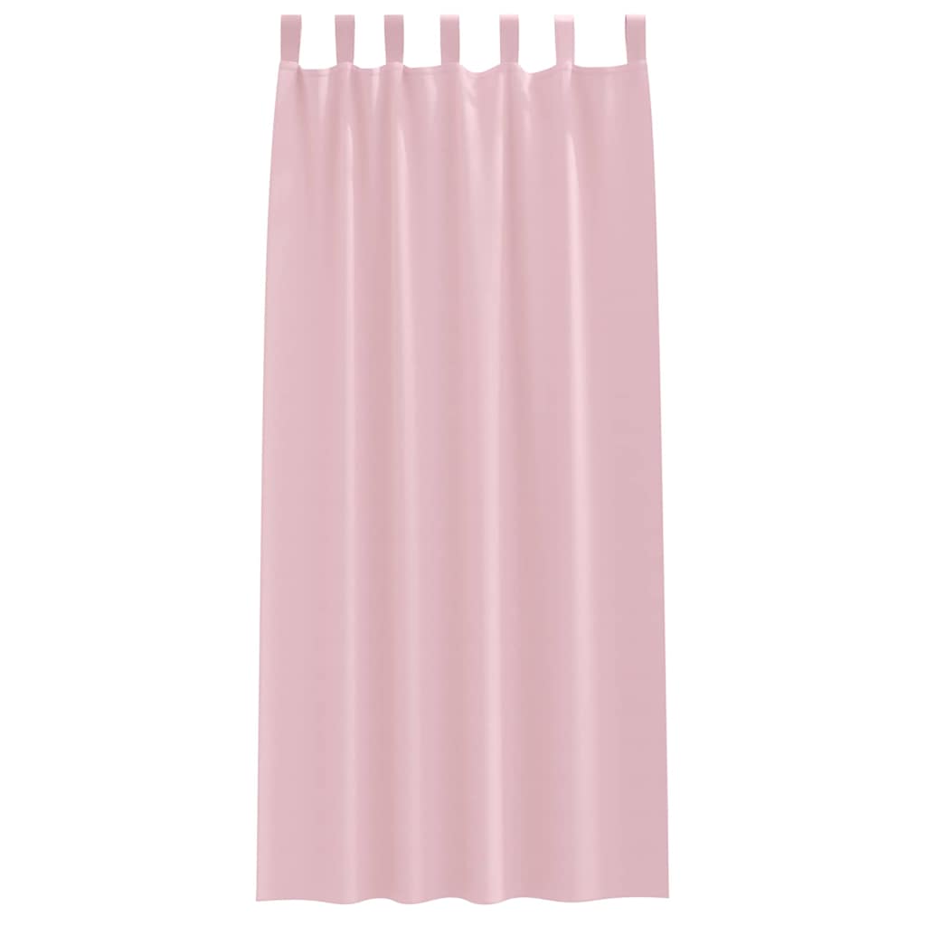 Blackout Curtains with Rings 2 pcs Baby Pink 225 x 140 cm