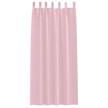 Blackout Curtains with Rings 2 pcs Baby Pink 245 x 140 cm