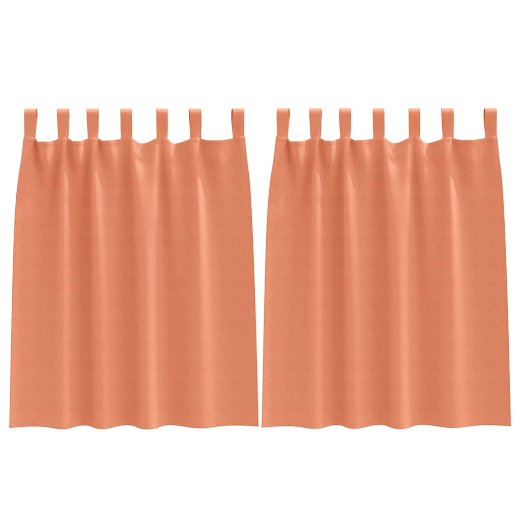 Blackout Curtains with Rings 2 pcs Terracotta 140 x 140 cm