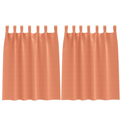 Blackout Curtains with Rings 2 pcs Terracotta 140 x 140 cm