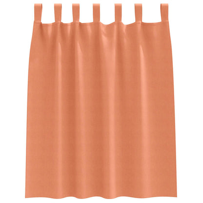 Blackout Curtains with Rings 2 pcs Terracotta 140 x 140 cm