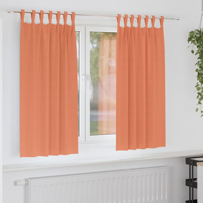 Blackout Curtains with Rings 2 pcs Terracotta 175 x 140 cm