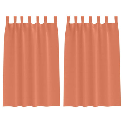 Blackout Curtains with Rings 2 pcs Terracotta 175 x 140 cm
