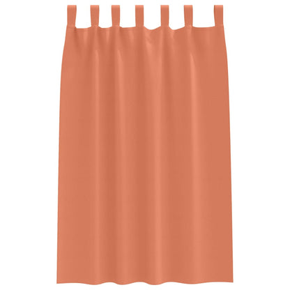 Blackout Curtains with Rings 2 pcs Terracotta 175 x 140 cm