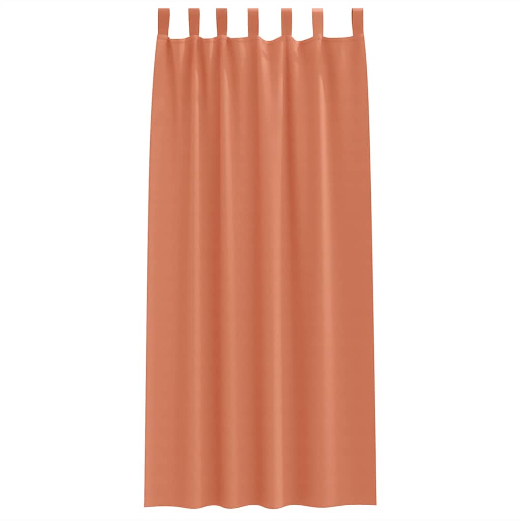 Blackout Curtains with Rings 2 pcs Terracotta 260 x 140 cm
