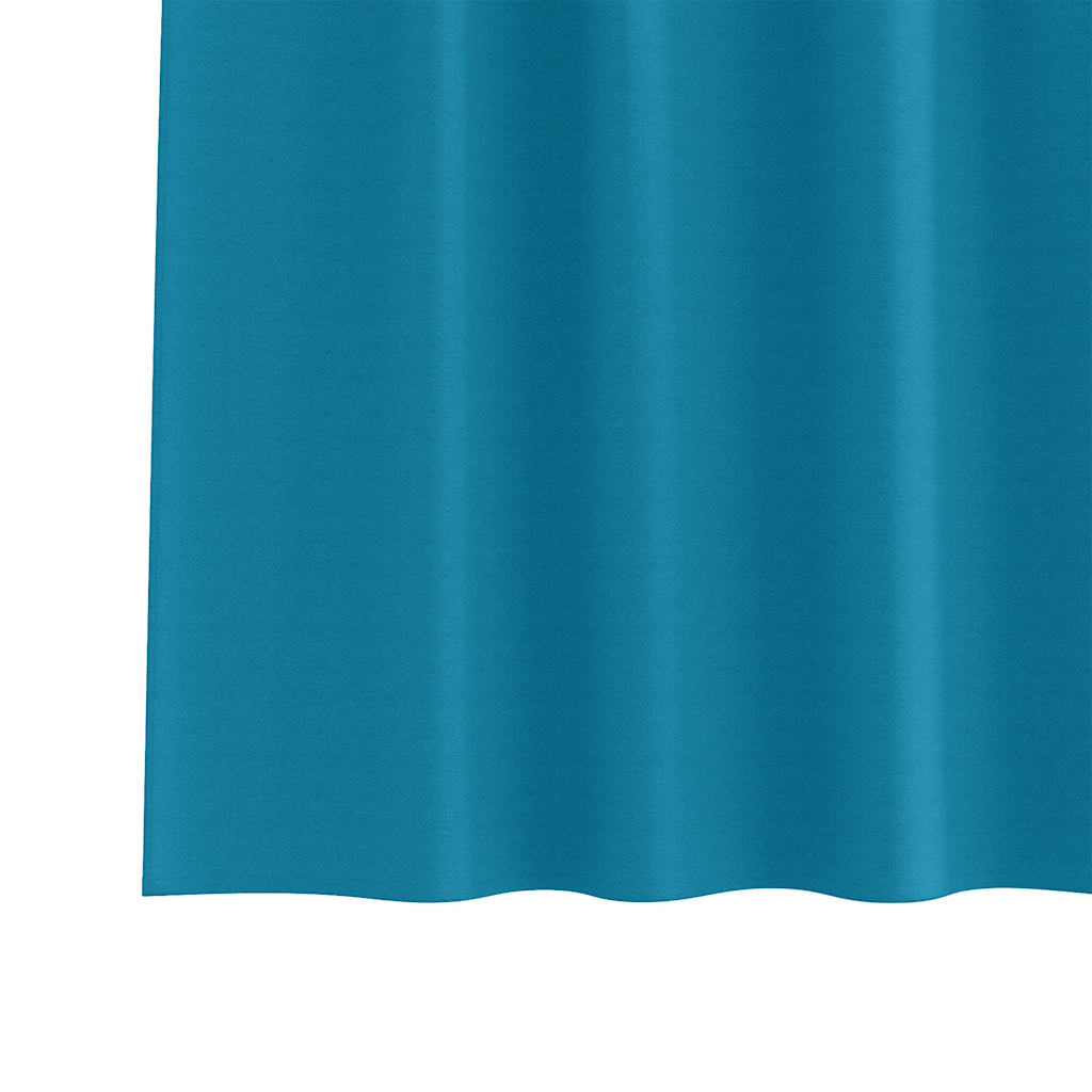 Blackout Curtains with Rings 2 pcs Turquoise 140 x 140 cm