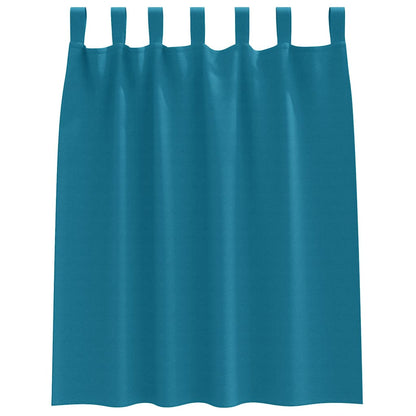 Blackout Curtains with Rings 2 pcs Turquoise 140 x 140 cm