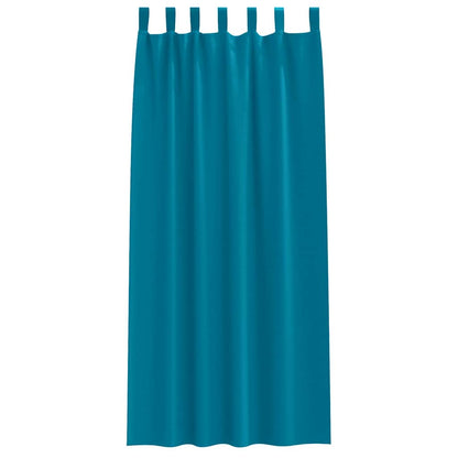 Blackout Curtains with Rings 2 pcs Turquoise 260 x 140 cm