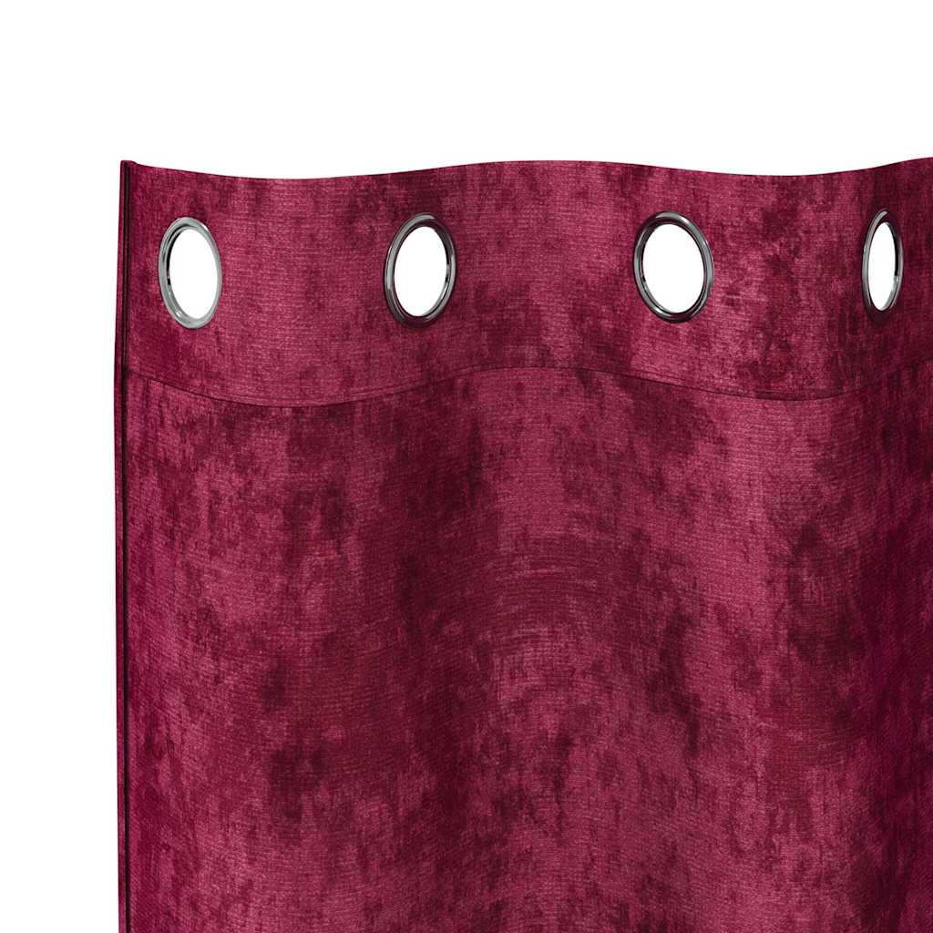 Velvet Curtains 2 pcs Wine Red 140 x 140 cm Velvet