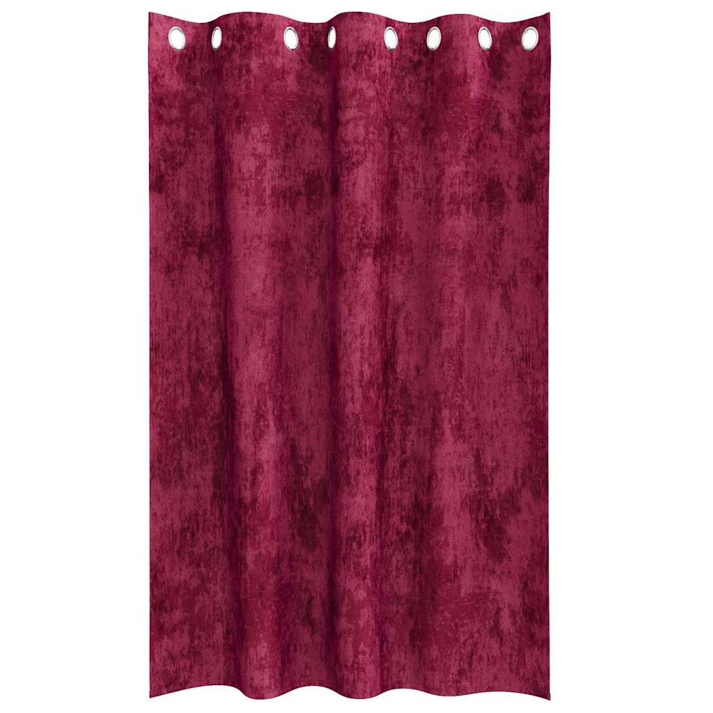 Velvet Curtains 2 pcs Wine Red 175 x 140 cm Velvet