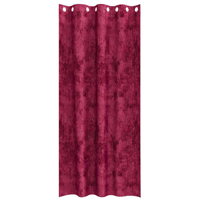 Velvet Curtains 2 pcs Wine Red 260 x 140 cm Velvet