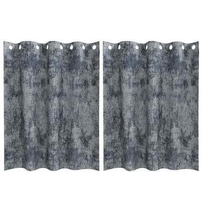 Velvet Curtains 2 pcs Silver Grey 140 x 140 cm Velvet