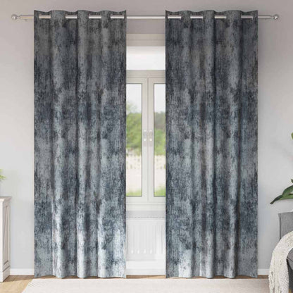 Velvet Curtains 2 pcs Silver Grey 245 x 140 cm Velvet