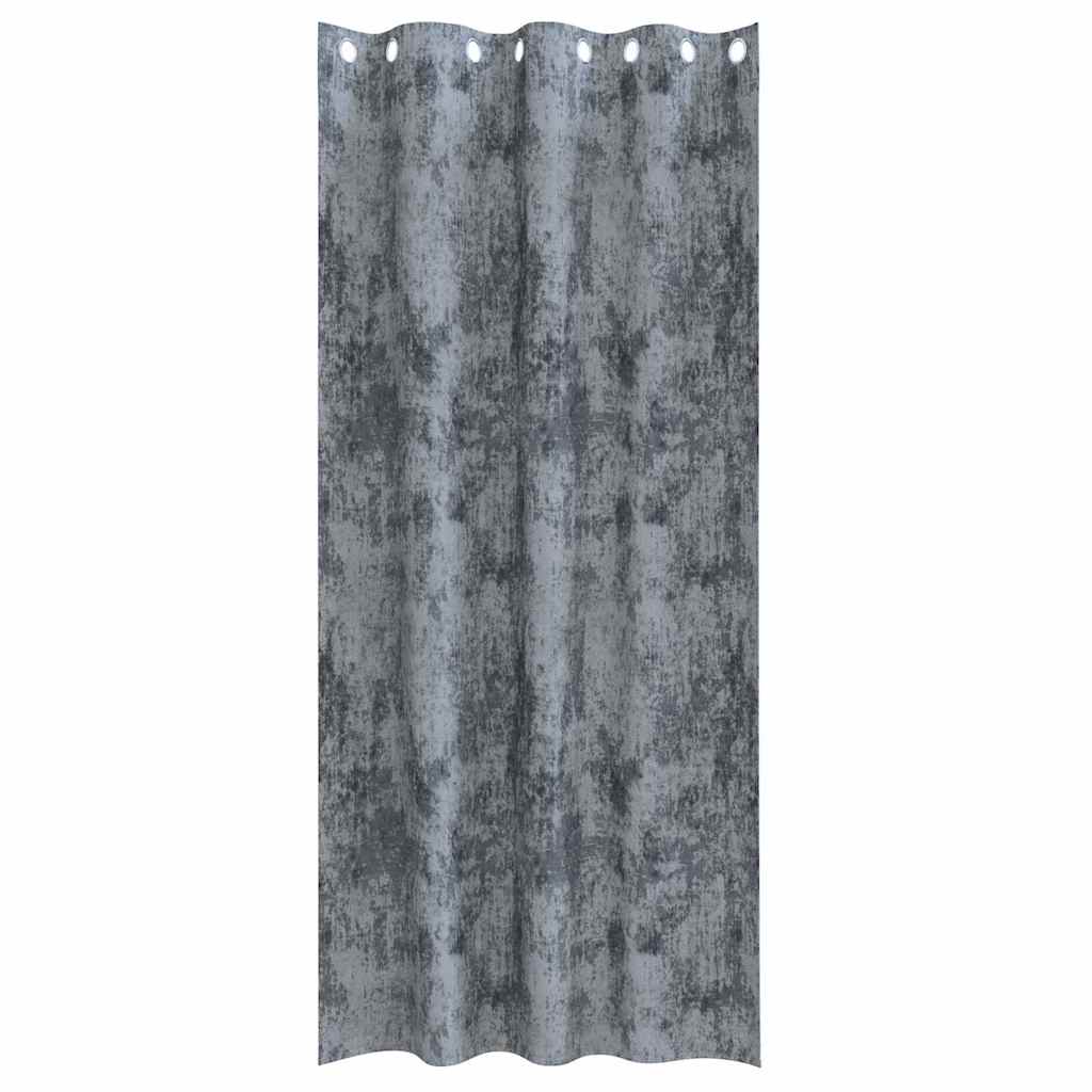 Velvet Curtains 2 pcs Silver Grey 245 x 140 cm Velvet
