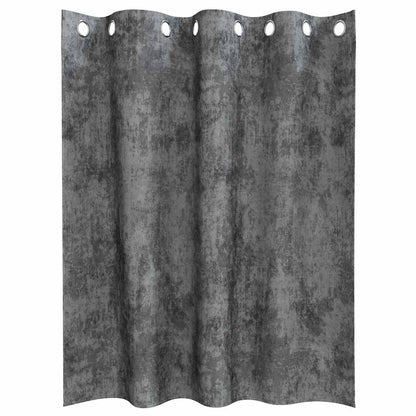 Velvet Curtains with Curtains 2 pcs Grey 140 x 140 cm Velvet