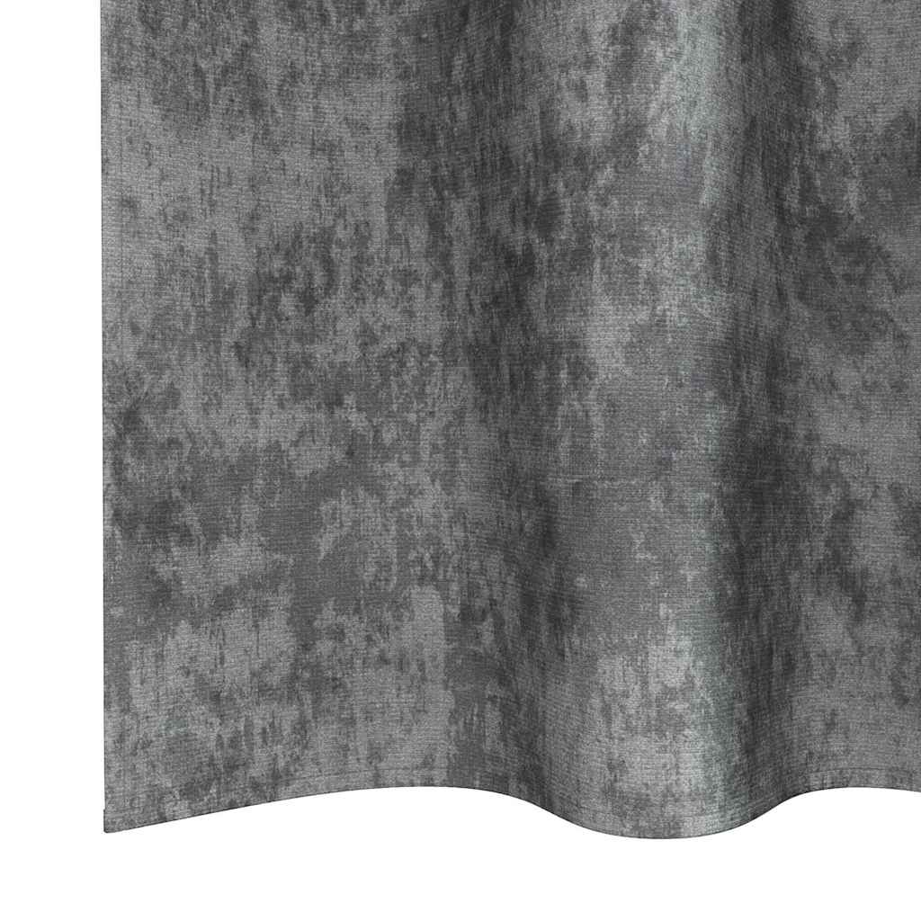Velvet Curtains with Curtains 2 pcs Grey 175 x 140 cm Velvet
