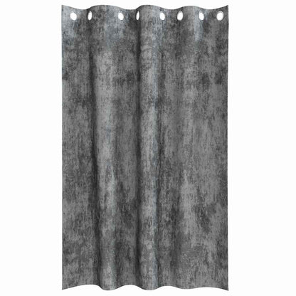 Velvet Curtains with Curtains 2 pcs Grey 175 x 140 cm Velvet