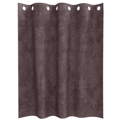 Velvet Curtains with Curtains 2 pcs Brown 140 x 140 cm Velvet