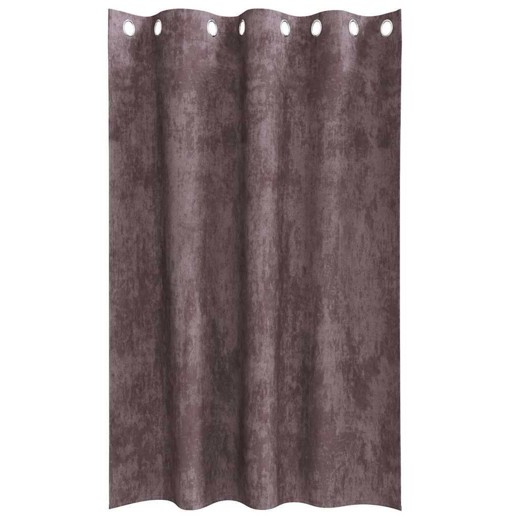Velvet Curtains 2 pcs Brown 175 x 140 cm Velvet