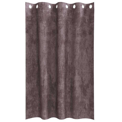 Velvet Curtains with Curtains 2 pcs Brown 175 x 140 cm Velvet