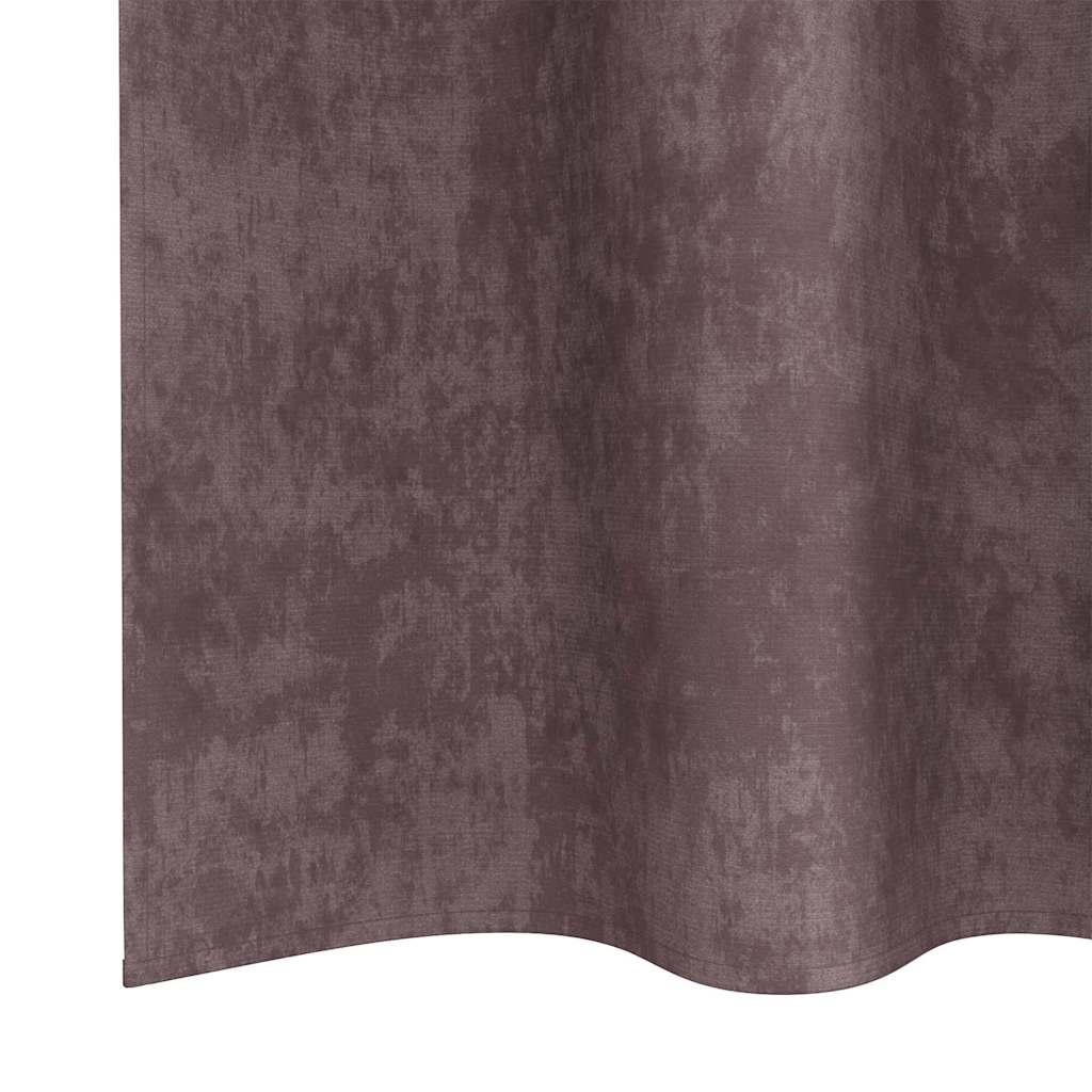 Velvet Curtains with Curtains 2 pcs Brown 245 x 140 cm Velvet