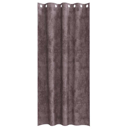 Velvet Curtains with Curtains 2 pcs Brown 245 x 140 cm Velvet