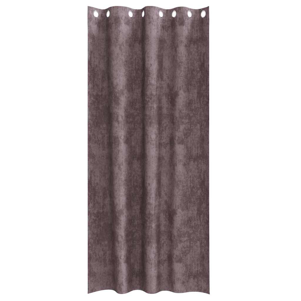 Velvet Curtains with Curtains 2 pcs Brown 260 x 140 cm Velvet