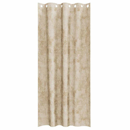 Velvet Curtains with Curtains 2 pcs Cream 225 x 140 cm Velvet