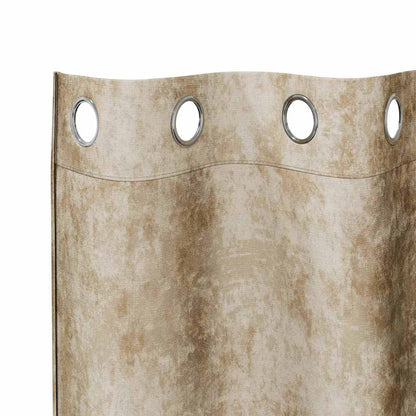Velvet Curtains with Curtains 2 pcs Cream 245 x 140 cm Velvet