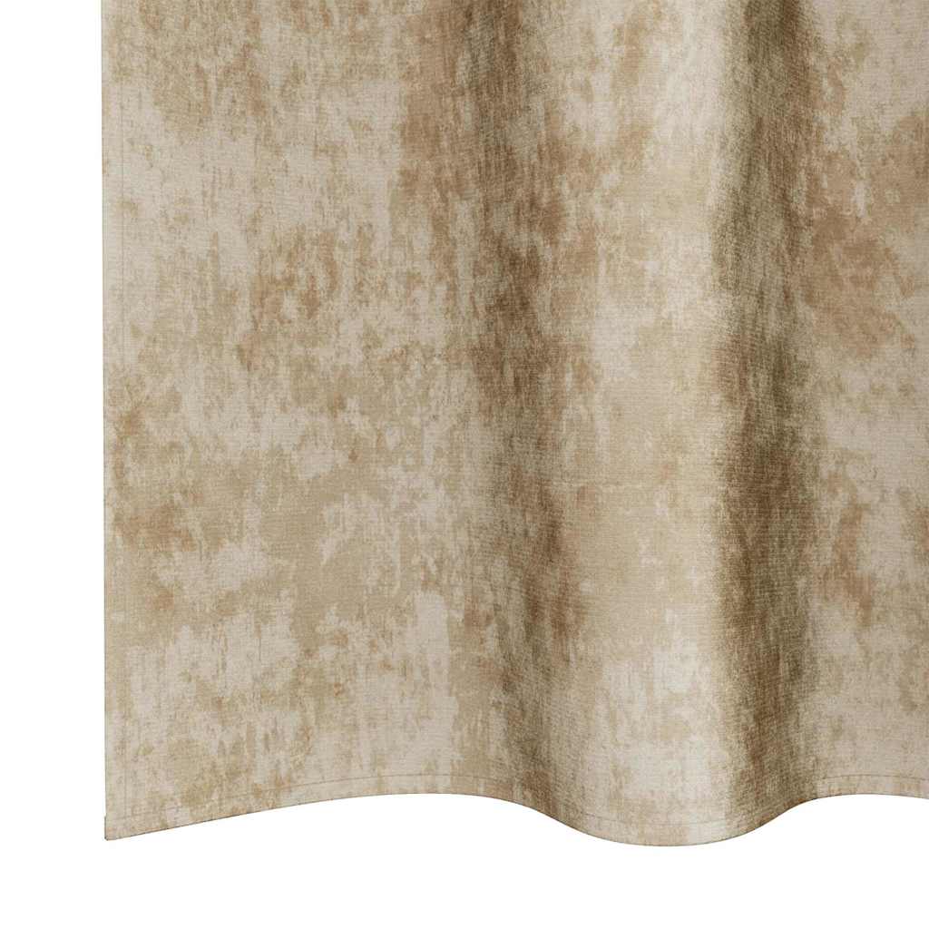 Velvet Curtains with Curtains 2 pcs Cream 260 x 140 cm Velvet