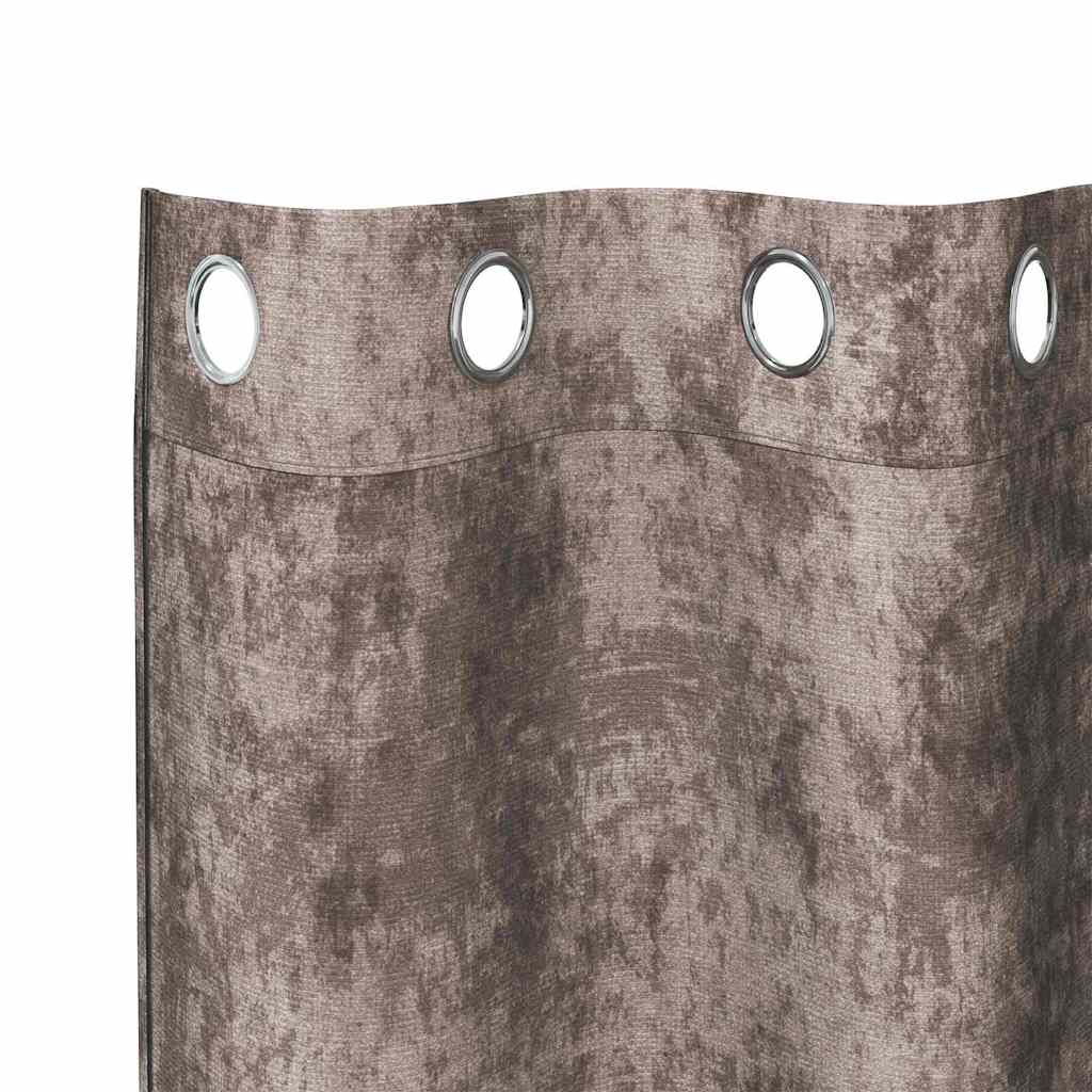Velvet Curtains 2 pcs Cappuccino 140 x 140 cm Velvet