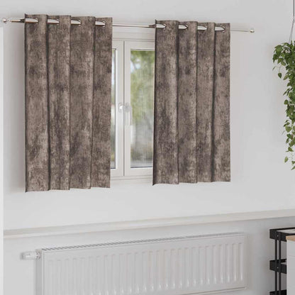 Velvet Curtains 2 pcs Cappuccino 140 x 140 cm Velvet
