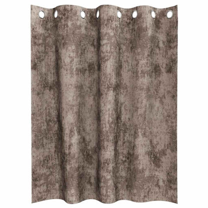 Velvet Curtains 2 pcs Cappuccino 140 x 140 cm Velvet