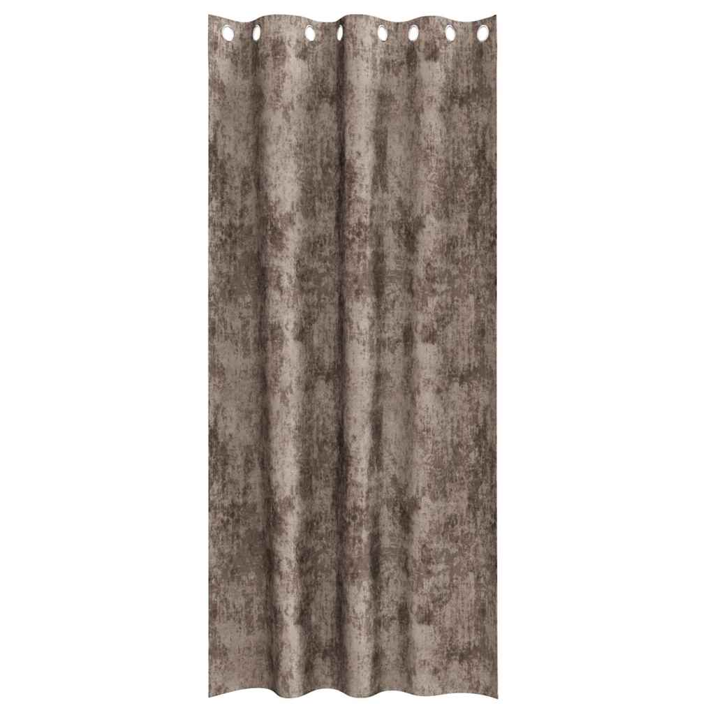Velvet Curtains 2 pcs Cappuccino 225 x 140 cm Velvet